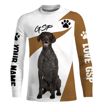 Load image into Gallery viewer, Love German Shorthaired Pointer hunting dog custom name 3D Full printing Shirt, Gifts for GSP lover FSD3720