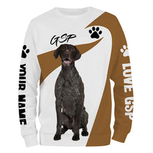 Load image into Gallery viewer, Love German Shorthaired Pointer hunting dog custom name 3D Full printing Shirt, Gifts for GSP lover FSD3720