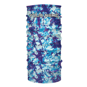 Violet and blue Tie Dye Custom printed Shirt, Blue performance UV protection Fishing shirt FSD3363