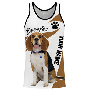 Love Beagle hunting dog custom name 3D Full printing Shirt, Hoodie, Zip up hoodie Personalized gifts for beagle lover FSD1687