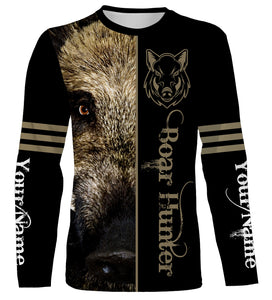 Boar Hunting Wild Boar Hunter Custom Name Full Printing Shirts, Personalized Boar Hog Hunting Gifts - FSD2989