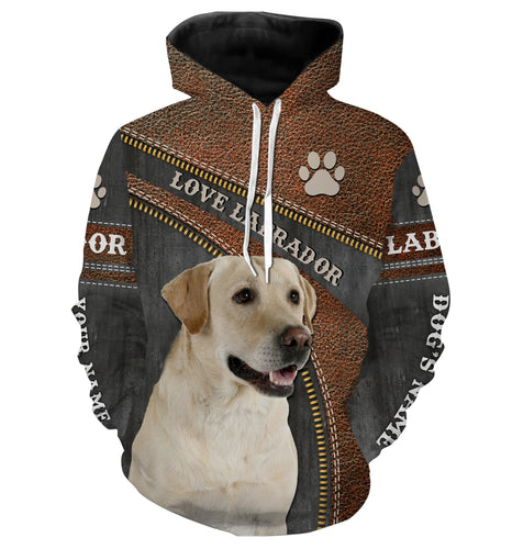 Yellow Labrador Custom Name 3D Full print Shirts, Retriever Dog Labs Lover Shirt, Personalized Gifts FSD3116