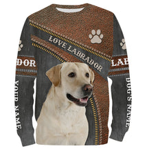 Load image into Gallery viewer, Yellow Labrador Custom Name 3D Full print Shirts, Retriever Dog Labs Lover Shirt, Personalized Gifts FSD3116