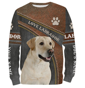 Yellow Labrador Custom Name 3D Full print Shirts, Retriever Dog Labs Lover Shirt, Personalized Gifts FSD3116