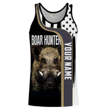 Load image into Gallery viewer, Wild Boar Hunting American Flag Custom Name 3D Full Printing Shirts - Personalized Hunting Gifts FSD1803