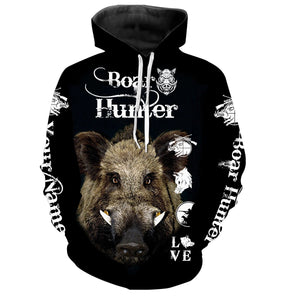Boar hunting Custom Name 3D All over print shirts - Personalized gift for Men, Women and Kid - FSD111