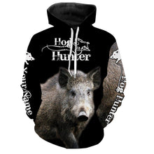 Load image into Gallery viewer, Feral Hog hunting Custom Name 3D All over print T-shirt, Long sleeve, Hoodie, Zip up hoodie -  FSD162