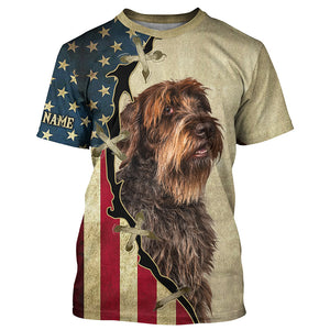 Wirehaired Pointing Griffon American flag T-shirt, Hoodie, Long sleeve Shirt, custom Dog lover Shirt FSD3979