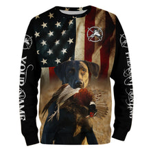 Load image into Gallery viewer, Best Pheasant dogs black Labrador Retriever American flag 3D All over printed Shirts FSD3871