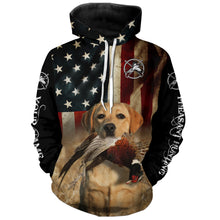 Load image into Gallery viewer, Good bird dogs yellow Labrador Retriever Pheasant Hunting American flag 3D all over printed Shirts FSD3873