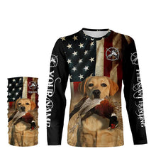 Load image into Gallery viewer, Good bird dogs yellow Labrador Retriever Pheasant Hunting American flag 3D all over printed Shirts FSD3873