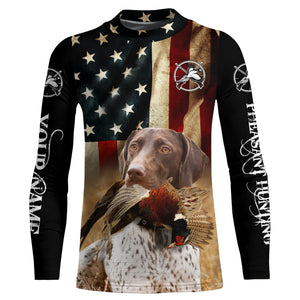 Best Pheasant dogs GSP German Shorthaired Pointer American flag 3D all over print Shirts, Hoodie FSD3876