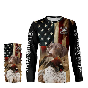 Best Pheasant dogs GSP German Shorthaired Pointer American flag 3D all over print Shirts, Hoodie FSD3876