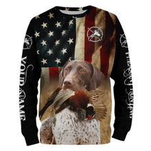 Load image into Gallery viewer, Best Pheasant dogs GSP German Shorthaired Pointer American flag 3D all over print Shirts, Hoodie FSD3876