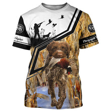 Load image into Gallery viewer, Pheasant Hunting with Wirehaired pointing Griffon Dog Personalized Name Shirts, Gift for Hunter FSD4086