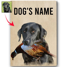 Load image into Gallery viewer, Personalized Bird Dogs Matte Canvas, Custom Dog&#39;s Photo and Name Canvas, Hunting Dogs gifts FSD3813 D06
