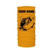 Load image into Gallery viewer, Custom Name Bass Fishing Camouflage Yellow Performance Fishing Shirt, Bass Fishing Jerseys FSD2869