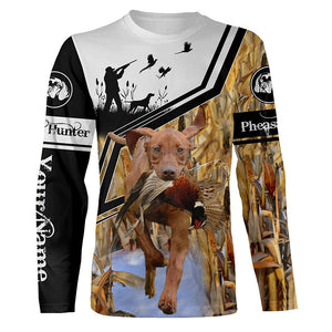 Best Vizsla Pheasant Hunting dog Personalized Name T-shirt, Hoodie, Long sleeves shirt FSD4118