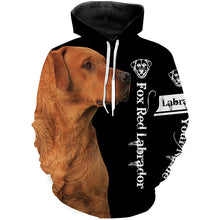 Load image into Gallery viewer, Fox Red Lab 3D All Over Printed Shirts, Hoodie Labrador Retriever Dog Gifts for Labs Lovers | Black FSD3600