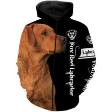 Load image into Gallery viewer, Fox Red Lab 3D All Over Printed Shirts, Hoodie Labrador Retriever Dog Gifts for Labs Lovers | Black FSD3600