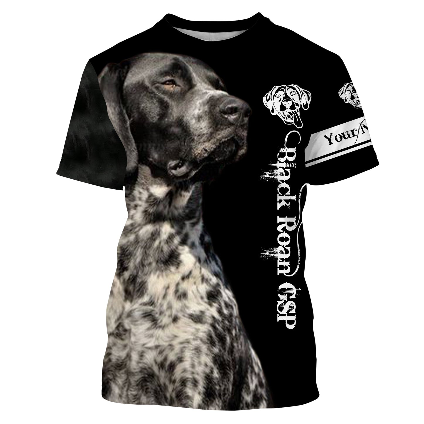 GSP Black roan German Shorthaired Pointer Custom Name 3D All Over Printed Shirts, Hoodie, T-shirt Pointer Dog Gifts for Dog Lovers FSD2702