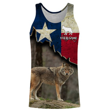 Load image into Gallery viewer, Coyote Hunting Texas flag Custom Name 3D All over print Shirts - Personalized Coyote Hunting gifts FSD3056