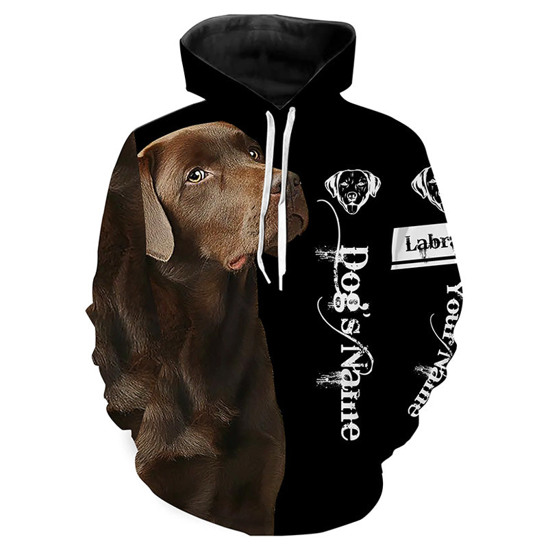 Labrador Retriever Customize Name 3D All Over Printed Hoodie | Retriever Dog Gifts for Labs Lovers FSD3637