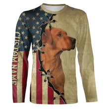 Load image into Gallery viewer, Fox Red Labrador Retriever American flag T-shirt, Hoodie, Long sleeve Shirt, custom Dog lover Shirt FSD3939