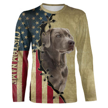 Load image into Gallery viewer, Silver Labrador Retriever American flag T-shirt, Hoodie, Long sleeve Shirt, custom Dog lover Shirt FSD3940