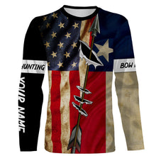 Load image into Gallery viewer, Archery Bowhunting USA and Texas flag custom Name All over printed Shirts, Hoodie - Personalized Gifts FSD3092