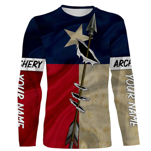 Archery TX Texas flag custom Name All over printed Shirt, Hoodie - Personalized Archers Gifts FSD3093