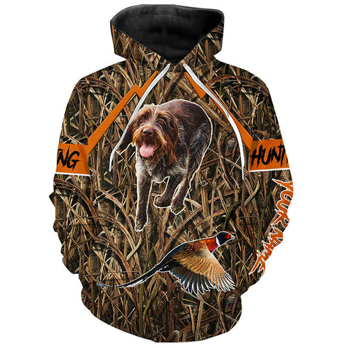 Wirehaired Pointing Griffon Pheasant hunting dog camouflage custom Name Shirts for Hunter FSD4152