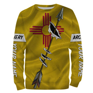 Archery Bow Hunting New Mexico flag custom Name 3D All over print Shirt, Personalized Archers Gifts FSD3540