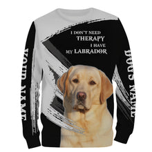 Load image into Gallery viewer, Yellow Labrador Custom Name Full print Shirts, Funny Dog saying shirts, Personalized Gift FSD3117