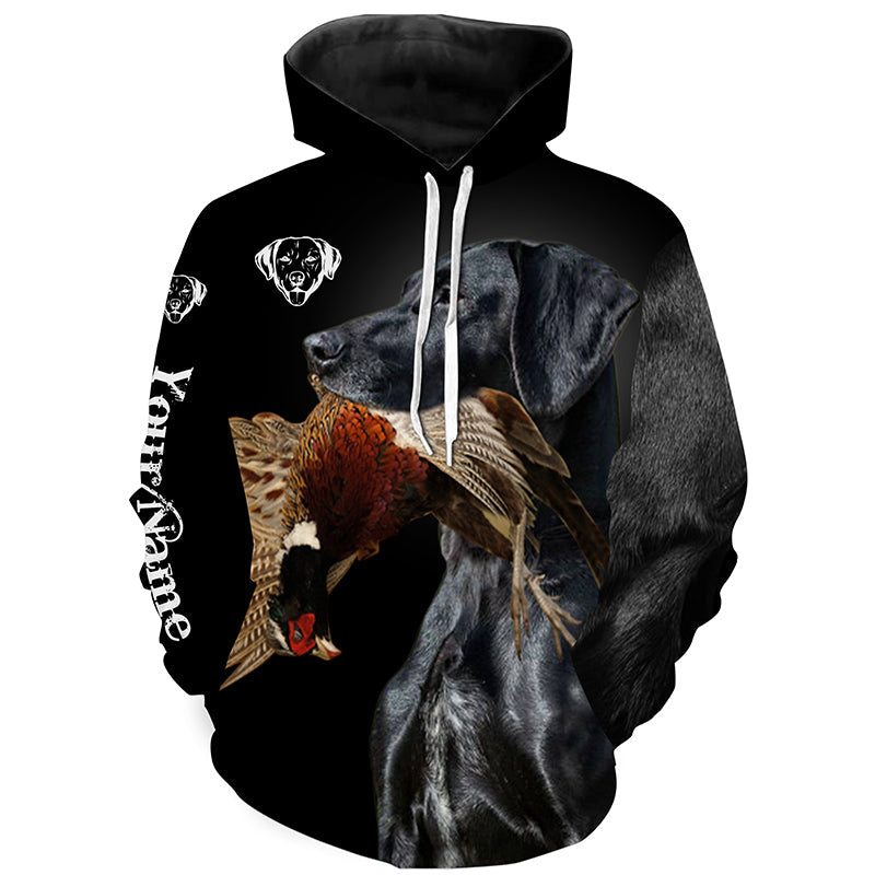 Black GSP Pheasant Hunting Dog 3D All over print Hoodie, T-Shirt, Personalized hunting gifts FSD3666