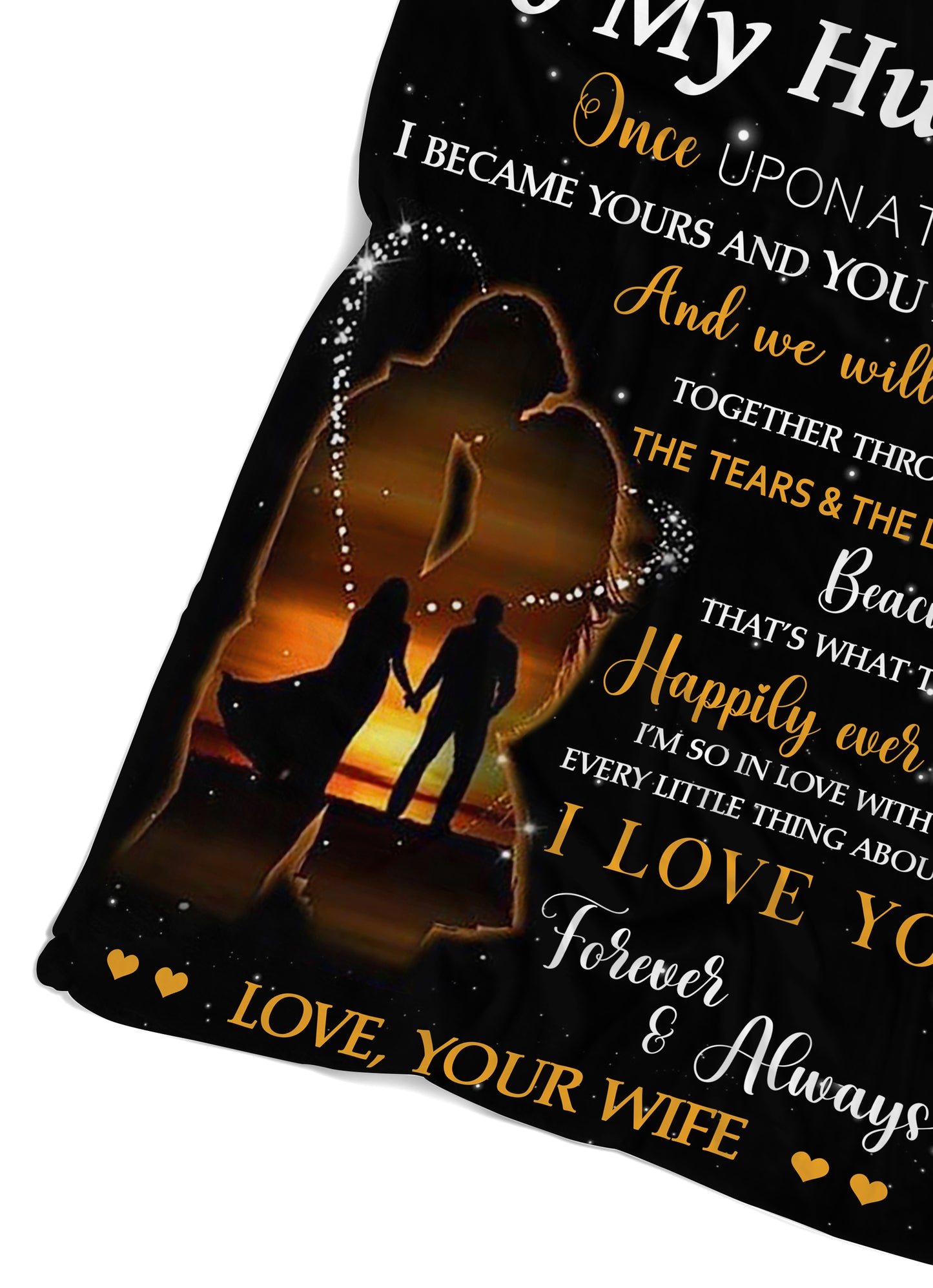 To My Husband Love from Wife Fleece blanket - Gift for husband on anniversary, Valentine's day, Birthday - FSD317