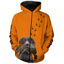 Load image into Gallery viewer, German Shorthaired Pointer Dog Pheasant Hunting Blaze Orange custom Name Hunting Hoodie, T-shirt FSD3968
