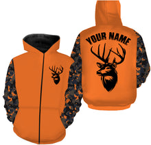 Load image into Gallery viewer, Deer hunting Custom Name Full Printing Orange Shirts, Personalized hunting Shirt for Men, Women - FSD3131