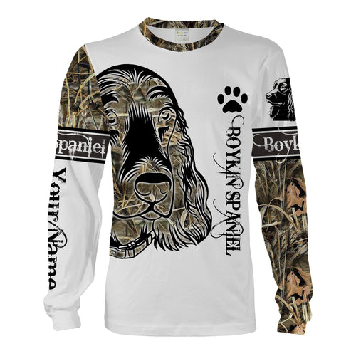 Boykin Spaniel hunting dog custom name 3D All over printed Shirts - Personalized Hunting Gifts - FSD2184