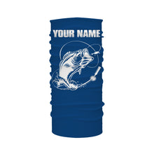 Load image into Gallery viewer, Custom Name Bass Fishing Camouflage Blue Performance Fishing Shirt, Bass Fishing Jerseys FSD2640
