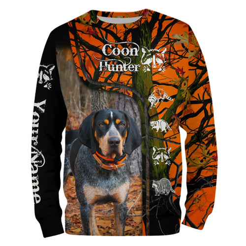 Bluetick Coonhound Hunting Coon Hunter orange camo 3D All over printed Shirt, Hoodie FSD3861