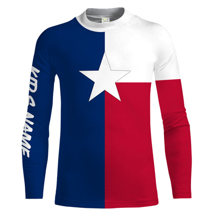 Personalized Texas Flag Performance Sun/UV Protection Shirts For Adult and Kid - Texas Gifts, Texas pride shirts FSD2187