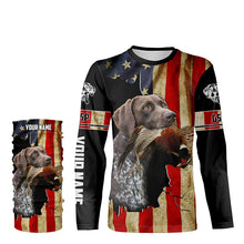 Load image into Gallery viewer, Pointer german shorthair best bird dogs American flag Custom Name Shirts, gifts for dog owners FSD3799