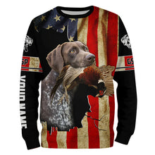 Load image into Gallery viewer, Pointer german shorthair best bird dogs American flag Custom Name Shirts, gifts for dog owners FSD3799