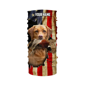 Bird Dog Labs red Labrador Pheasant hunting American flag Custom Name Shirts, gifts for dog owners FSD3802