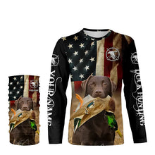 Load image into Gallery viewer, Best Duck Hunting Dogs chocolate Labrador Retriever American flag 3D All over printed Shirts FSD3865