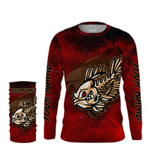 Load image into Gallery viewer, Fish Skeleton Custom Name Fishing Jerseys UV Protection Quick-dry Personalized Tournament Long Sleeve Bass Jersey Shirt FSD2379