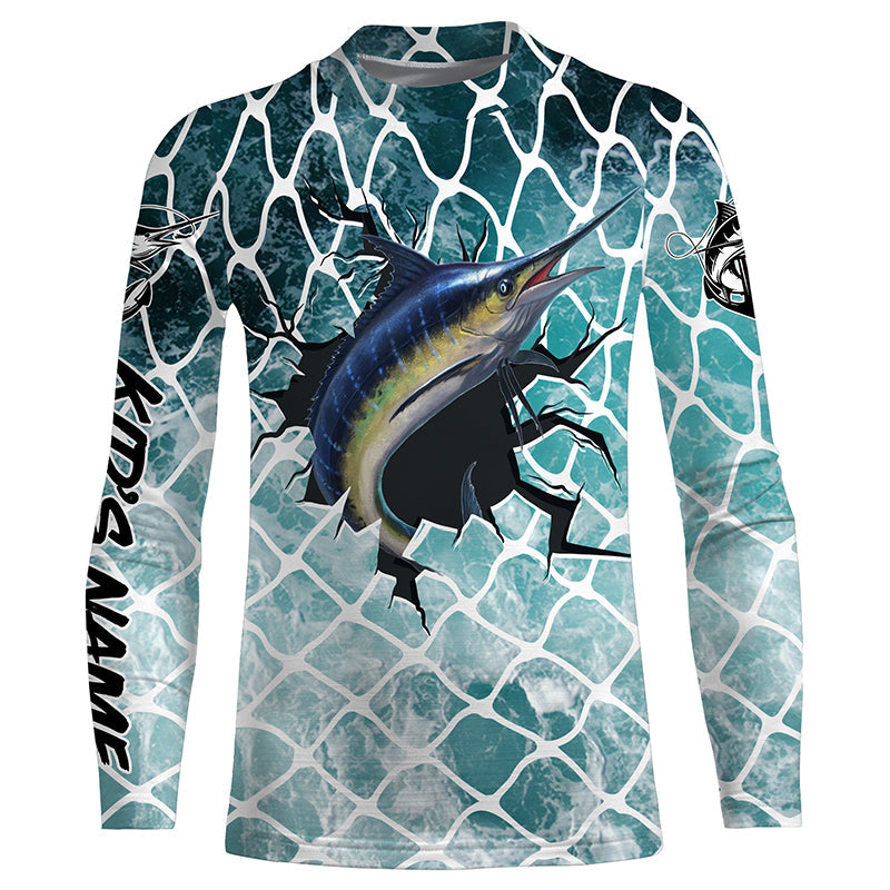 Briny Marlin Mens Long Sleeve Performance Fishing Shirt