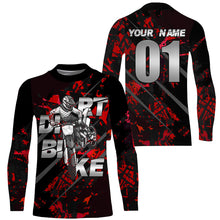 Load image into Gallery viewer, Custom Dirt Bike Jersey Youth Mens UPF30+ Red Motocross Shirt MX Racing Off-road Motorcycle Bikers NMS1401