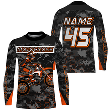 Load image into Gallery viewer, Personalized Camo Motocross Jersey UPF30+ UV Anti, Dirt Bike Racing Motorcycle Off-road Youth Riders| NMS451